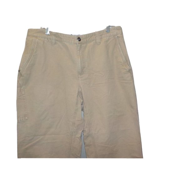 Columbia 6 Pocket Gusseted Heavy Duty Tan Jeans Mens Size 36 x 33 - Picture 2 of 9